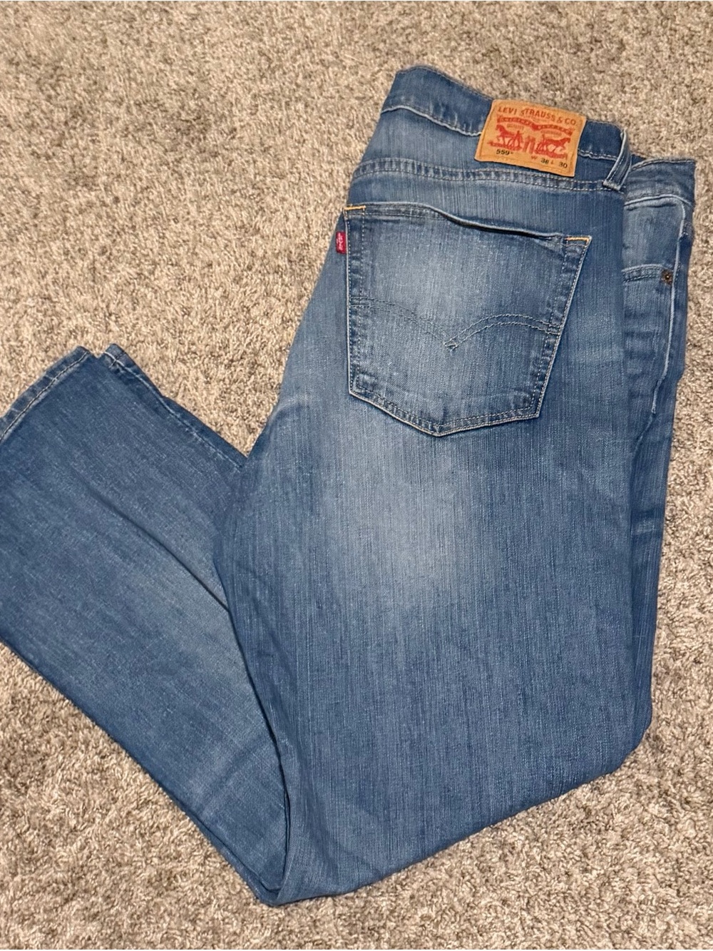 Levi's Men's Blue Denim Jeans 559 - Classic Straight Fit